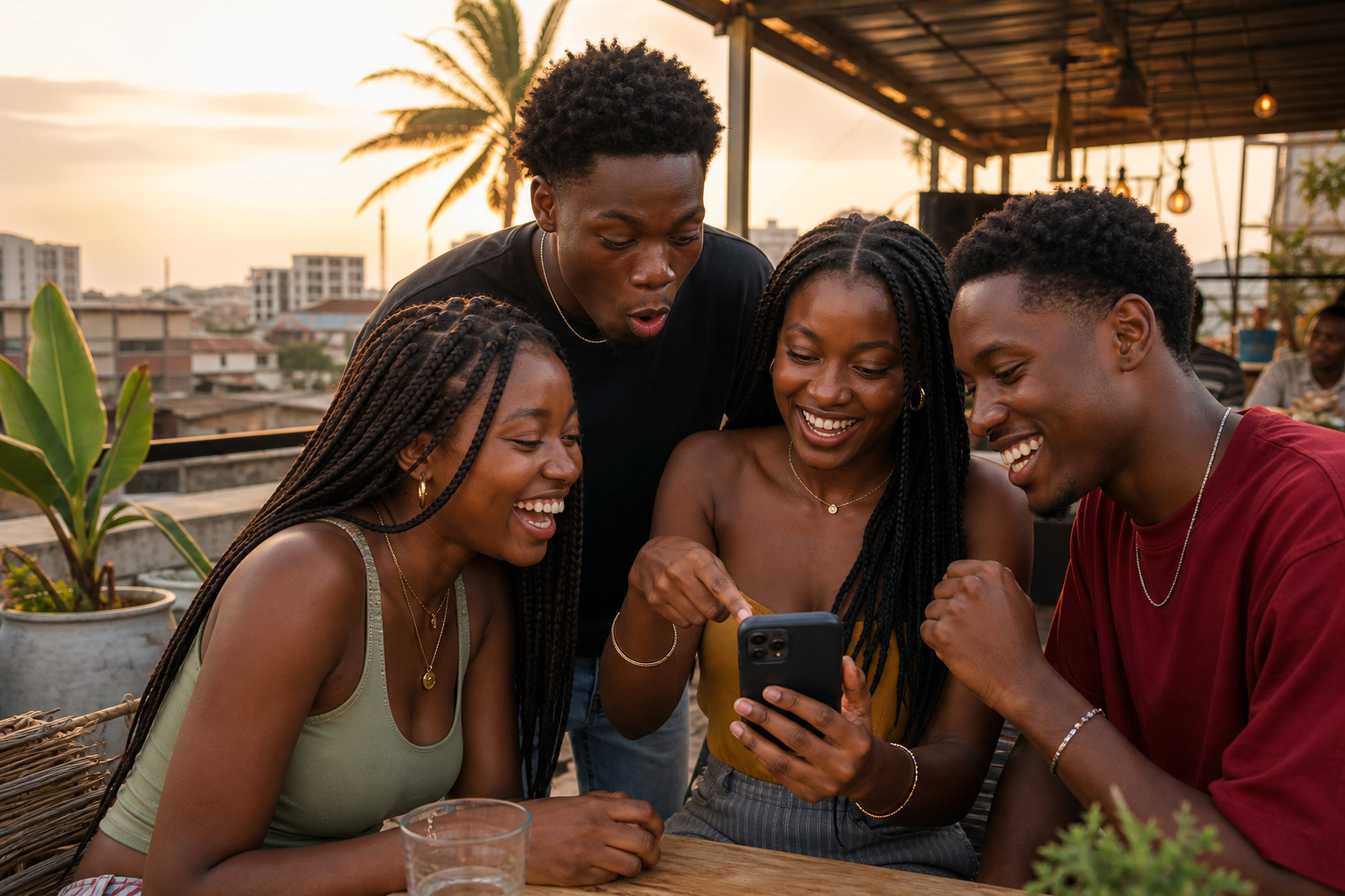 Gen Z diaspora friends exploring The Ghana Story together in Accra