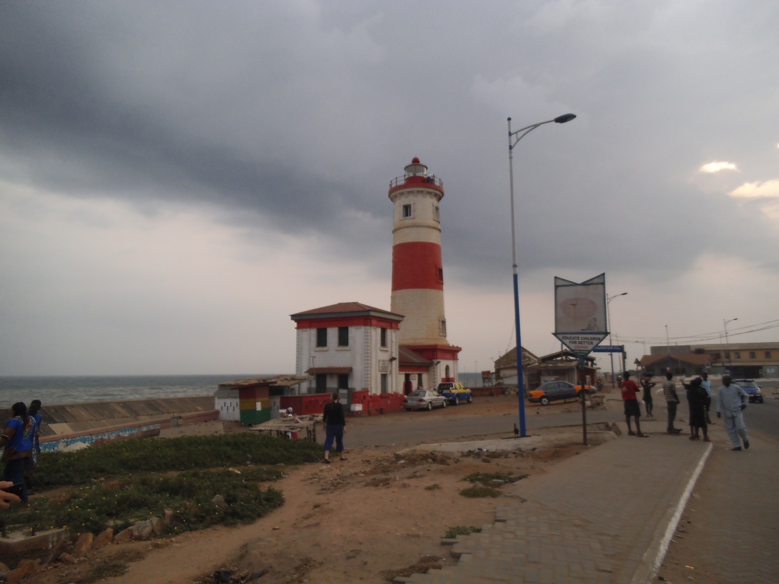 Jamestown Lighthouse rising above Accra's coastal neighbourhood